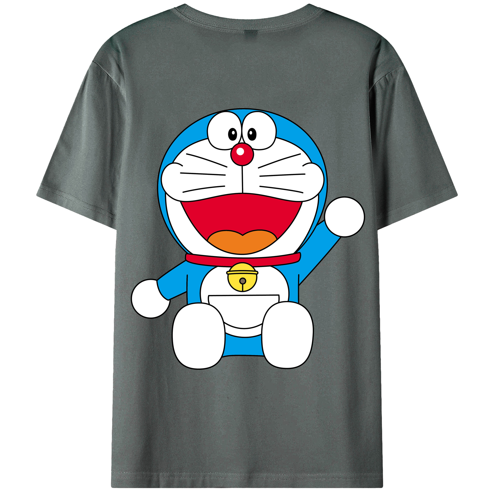 （画像用） ドラえもん Doraemon 綿100％ メンズ半袖Tシャツ（バックプリント） 通気性